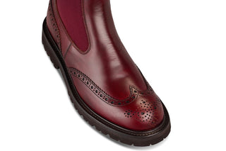Silvia Country Dealer Boot - Burgundy Cutter - R E Tricker Ltd