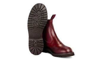 Silvia Country Dealer Boot - Burgundy Cutter - R E Tricker Ltd