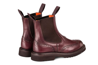 Silvia Country Dealer Boot - Burgundy Ecopel - R E Tricker Ltd