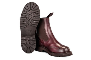 Silvia Country Dealer Boot - Burgundy Ecopel - R E Tricker Ltd
