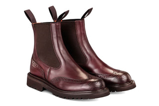 Silvia Country Dealer Boot - Burgundy Ecopel - R E Tricker Ltd