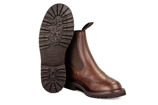 Silvia Country Dealer Boot - Dark Brown Olivvia Scotch Grain - R E Tricker Ltd