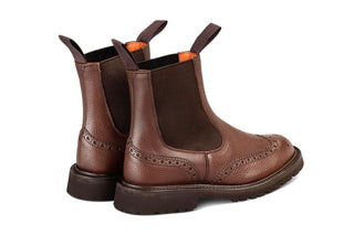 Silvia Country Dealer Boot - Dark Brown Olivvia Scotch Grain - R E Tricker Ltd