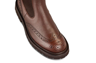 Silvia Country Dealer Boot - Dark Brown Olivvia Scotch Grain - R E Tricker Ltd