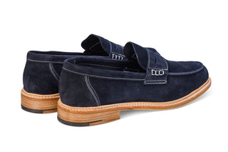 Sonny Penny Loafer - Navy Castorino - R E Tricker Ltd