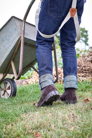 Stephen Chelsea Boot - Charcoal Hairy Suede - R E Tricker Ltd