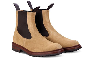 Stephen Chelsea Boot - Tan Hairy Suede - R E Tricker Ltd