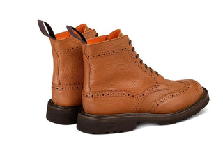 Stephy Brogue Boot - Sienna Olivvia Scotch Grain - R E Tricker Ltd