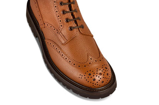 Stephy Brogue Boot - Sienna Olivvia Scotch Grain - R E Tricker Ltd