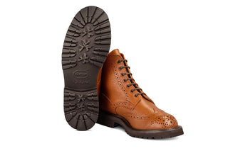 Stephy Brogue Boot - Sienna Olivvia Scotch Grain - R E Tricker Ltd