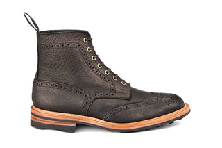 Stow Country Boot - Black Buffalo (Tricker's Exclusive) - R E Tricker Ltd