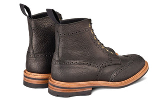 Stow Country Boot - Black Buffalo (Tricker's Exclusive) - R E Tricker Ltd