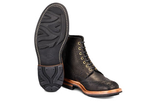 Stow Country Boot - Black Buffalo (Tricker's Exclusive) - R E Tricker Ltd