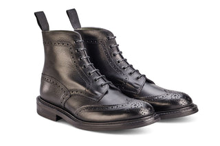 Stow Country Boot - Black Llama - R E Tricker Ltd