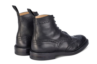 Stow Country Boot - Black Muflone - R E Tricker Ltd