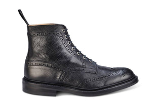 Stow Country Boot - Black Muflone - R E Tricker Ltd