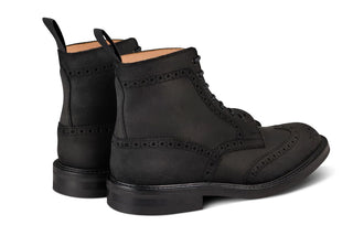 Stow Country Boot - Black Waxy Commander - R E Tricker Ltd