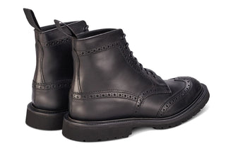 Stow Country Boot - Black Waxy Hidro - R E Tricker Ltd