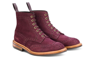 Stow Country Boot - Blackberry Hydro Nubuck - R E Tricker Ltd