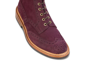 Stow Country Boot - Blackberry Hydro Nubuck - R E Tricker Ltd