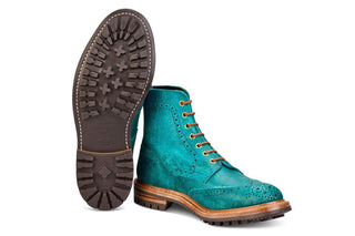 Stow Country Boot - Blue Pull-Up Full Grain Tricker's Exclusive) - R E Tricker Ltd