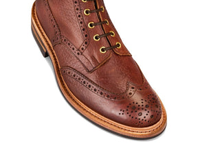 Stow Country Boot - Brown Buffalo (Tricker's Exclusive) - R E Tricker Ltd