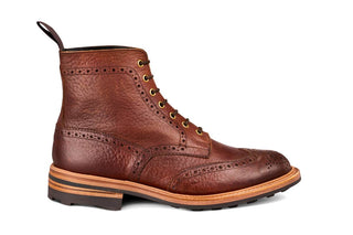 Stow Country Boot - Brown Buffalo (Tricker's Exclusive) - R E Tricker Ltd