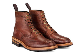 Stow Country Boot - Brown Buffalo (Tricker's Exclusive) - R E Tricker Ltd
