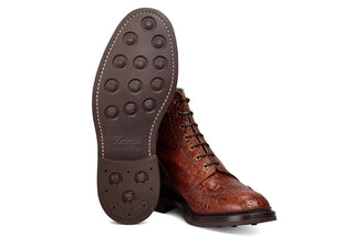 Stow Country Boot - Brown Mock Croc - R E Tricker Ltd