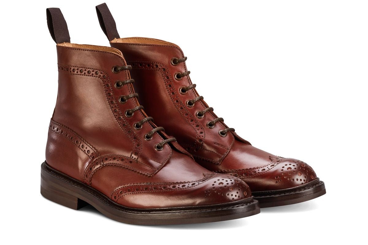 Stow Country Boot Burgundy Burnished – R E Tricker Ltd