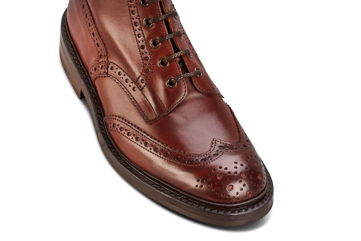 Stow Country Boot Burgundy Burnished – R E Tricker Ltd