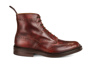 Stow Country Boot - Burgundy Museum - R E Tricker Ltd