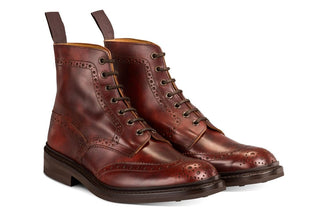 Stow Country Boot - Burgundy Museum - R E Tricker Ltd