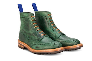 Stow Country Boot - Green Pull-Up Full Grain Tricker's Exclusive) - R E Tricker Ltd