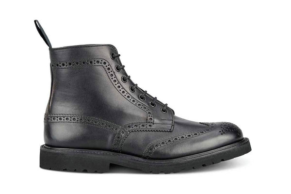 Stow Country Boot - Olivvia Classic Black | Tricker's – R E Tricker Ltd