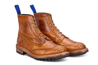 Stow Country Boot - Tan Pull-Up Full Grain Tricker's Exclusive) - R E Tricker Ltd