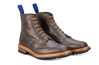 Stow Country Boot - Winter Smoke Pull-Up Full Grain Tricker's Exclusive) - R E Tricker Ltd