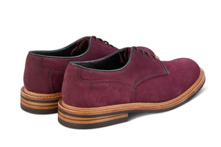 Woodstock Plain Derby Country Shoe - Blackberry Hydro Nubuck - R E Tricker Ltd