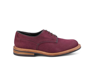 Woodstock Plain Derby Country Shoe - Blackberry Hydro Nubuck - R E Tricker Ltd