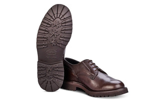 Woodstock Plain Derby Country Shoe - Brown Olivvia Deerskin - R E Tricker Ltd