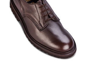 Woodstock Plain Derby Country Shoe - Brown Olivvia Deerskin - R E Tricker Ltd