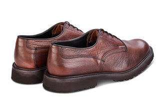 Woodstock Plain Derby Country Shoe - Chestnut Olivvia Deerskin - R E Tricker Ltd