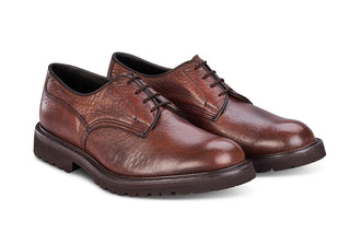 Woodstock Plain Derby Country Shoe - Chestnut Olivvia Deerskin - R E Tricker Ltd