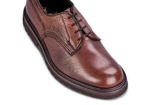 Woodstock Plain Derby Country Shoe - Chestnut Olivvia Deerskin - R E Tricker Ltd