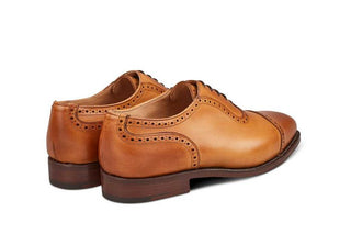 Belgrave Toecap Oxford City Shoe - 1001 Burnished - R E Tricker Ltd
