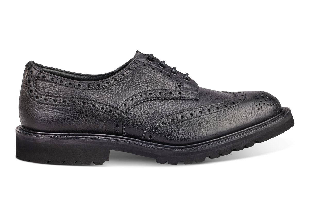 Bourton Country Shoe - Black Olivvia Shrunken Grain