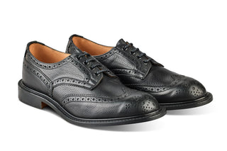 Bourton country Shoe - Lightweight - Black Muflone - R E Tricker Ltd