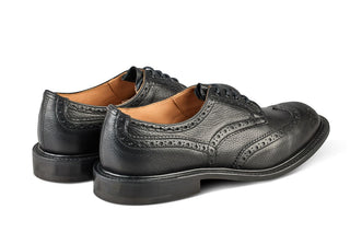 Bourton country Shoe - Lightweight - Black Muflone - R E Tricker Ltd