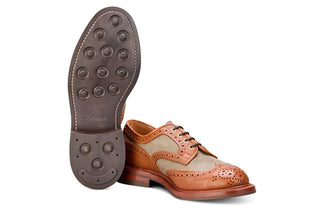 Bowood Country Shoe - Mahogany/Khaki Two Tone - R E Tricker Ltd