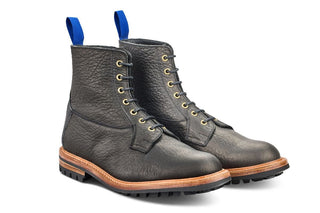 Burford Country Boot - Black Buffalo - R E Tricker Ltd